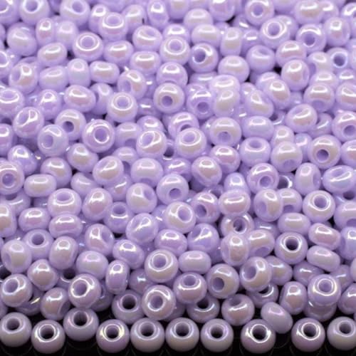 10/0 24420 Tschechische Glasperlen, Rocailles, blickdicht, Regenbogenviolett, Verpackung 4500 Stück, Gewicht 50 g, Perlengröße 2,3 mm, für Perlenstickerei, Schmuckherstellung von Generic
