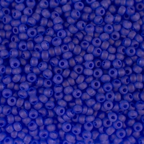 10/0 30050 matte tschechische Glasperlen Rocailles Transparent Blau Matt Verpackung 900 Stück Gewicht 10 Gramm Perlengröße 2,3 mm Zum Perlensticken und Herstellen von Schmuck von Generic