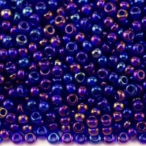 10/0 31100 Tschechische Glasperlen Rocailles Blau - Transparent Regenbogen Verpackung 900 Stück Gewicht 10 Gramm Perlen Größe 2,3 mm Zum Perlensticken und Herstellen von Schmuck von Generic