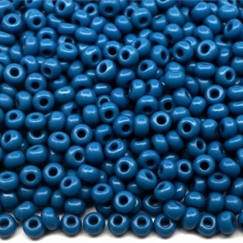 10/0 33220 Tschechische Rocailles-Glasperlen, blickdicht, Blau, Verpackung 4500 Stück, Gewicht: 50 g. von Generic
