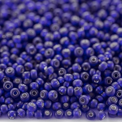 10/0 37100 Tschechische Glasperlen, Rocailles, matt, silberfarben, transparent, blau, Verpackung 900 Stück, Gewicht 10 g, Perlengröße 2,3 mm, für Perlenstickerei, Schmuckherstellung 10/0 37100 Tschechische Glasperlen, Rocailles, matt, silberfarben, transparent, blau, Verpackung 900 Stück, Gewicht 10 g, Perlengröße 2,3 mm, für Perlenstickerei, Schmuckherstellung von Generic