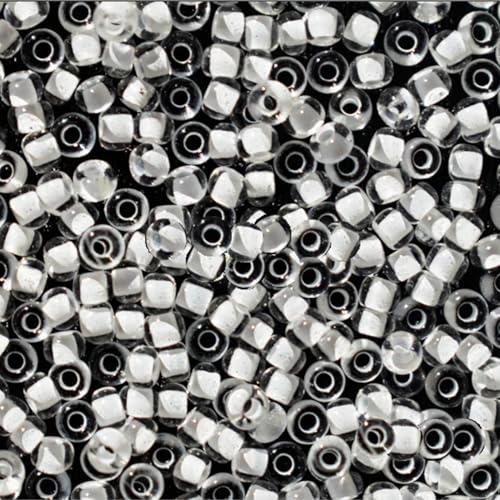 10/0 38002 Tschechische Glas-Rocailles Rocailles Kristall, Farbe liniert Kreide weiß Verpackung 900 Stück Gewicht 10 Gramm Perlen Größe 2,3 mm Zum Perlensticken und Herstellen von Schmuck 10/0 38002 Tschechische Glas-Rocailles Rocailles Kristall, Farbe liniert Kreide weiß Verpackung 900 Stück Gewicht 10 Gramm Perlen Größe 2,3 mm Zum Perlensticken und Herstellen von Schmuck von Generic