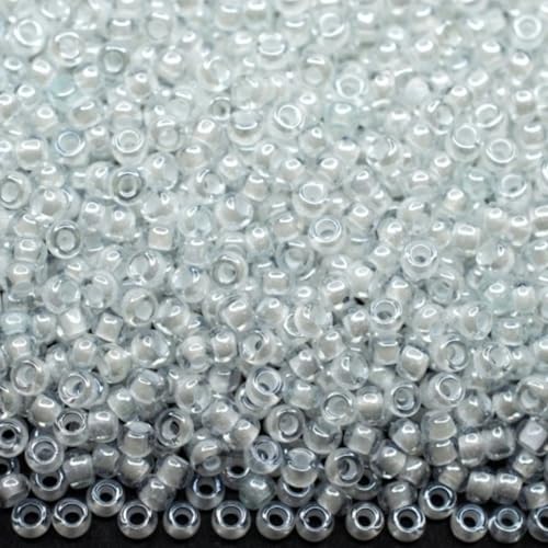 10/0 38602 Tschechische Glas-Rocailles Rocailles Kristall, Farbe liniert Kreide Weiß Verpackung 4500 Stück Gewicht 50 Gramm Perlen Größe 2,3 mm Zum Perlensticken und Herstellen von Schmuck 10/0 38602 Tschechische Glas-Rocailles Rocailles Kristall, Farbe liniert Kreide Weiß Verpackung 4500 Stück Gewicht 50 Gramm Perlen Größe 2,3 mm Zum Perlensticken und Herstellen von Schmuck von Generic