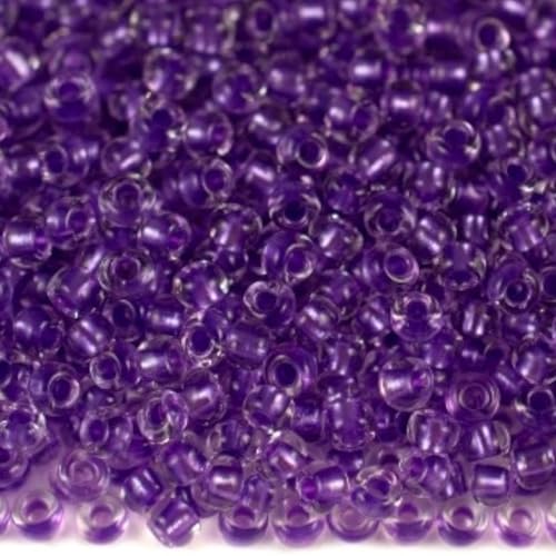10/0 38928 Tschechische Glasperlen, Rocailles, Kristall, violett, mit Perlen gefüttert, Verpackung 900 Stück, Gewicht 10 g, Perlengröße 2,3 mm, für Perlenstickerei, Schmuckherstellung von Generic