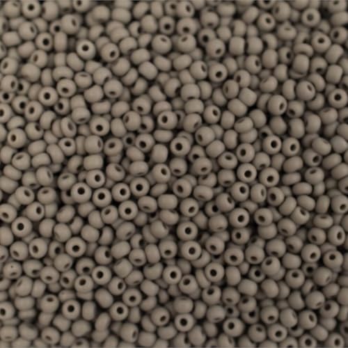 10/0 43020 Matt Preciosa tschechische Glasperlen, Rocailles Grau – natürlich blickdicht, 2250 Stück, 25 g von Generic