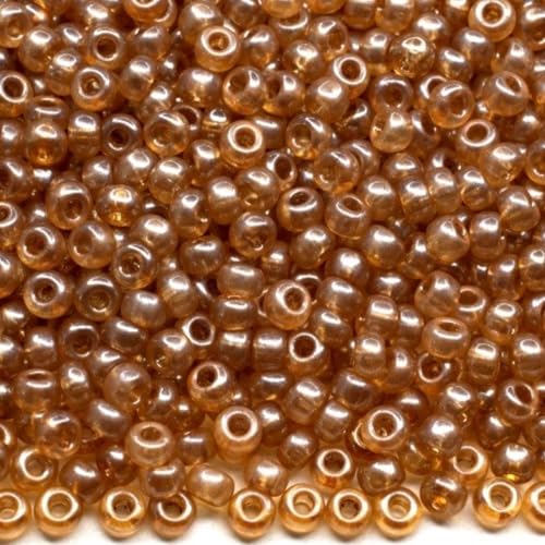 10/0 48018 Rocailles aus tschechischem Glas, matt, brauner Kristall, glänzend, Verpackung 2250 Stück, Gewicht 25 g, Perlengröße 2,3 mm, für Perlenstickerei, Schmuckherstellung 10/0 48018 Rocailles aus tschechischem Glas, matt, brauner Kristall, glänzend, Verpackung 2250 Stück, Gewicht 25 g, Perlengröße 2,3 mm, für Perlenstickerei, Schmuckherstellung von Generic