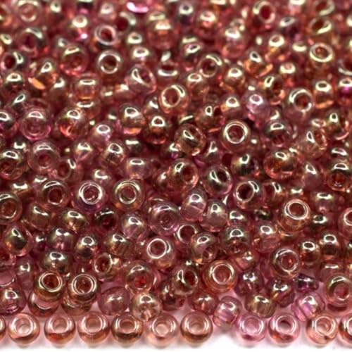 10/0 48095 Tschechische Glasperlen Rocailles Lila Rosa Kristall glänzend Verpackung 2250 Stück Gewicht 25 Gramm Perlengröße 2,3 mm Zum Perlensticken und Herstellen von Schmuck 10/0 48095 Tschechische Glasperlen Rocailles Lila Rosa Kristall glänzend Verpackung 2250 Stück Gewicht 25 Gramm Perlengröße 2,3 mm Zum Perlensticken und Herstellen von Schmuck von Generic