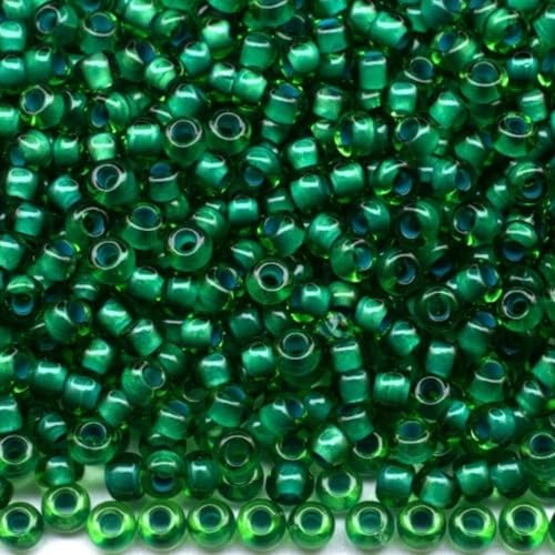 10/0 50105 Tschechische Glas-Rocailles Rocailles Transparent Grün Farbe Grün Verpackung 900 Stück Gewicht 10 Gramm Perlen Größe 2,3 mm Zum Perlensticken und Herstellen von Schmuck 10/0 50105 Tschechische Glas-Rocailles Rocailles Transparent Grün Farbe Grün Verpackung 900 Stück Gewicht 10 Gramm Perlen Größe 2,3 mm Zum Perlensticken und Herstellen von Schmuck von Generic