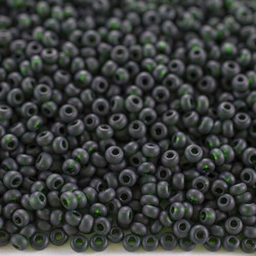 10/0 50150 Tschechische Glasperlen, Rocailles, transparent, grün, matt, Verpackung 900 Stück, Gewicht 10 g, Perlengröße 2,3 mm, für Perlenstickerei, Schmuckherstellung 10/0 50150 Tschechische Glasperlen, Rocailles, transparent, grün, matt, Verpackung 900 Stück, Gewicht 10 g, Perlengröße 2,3 mm, für Perlenstickerei, Schmuckherstellung von Generic