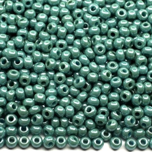 10/0 63021 Tschechische Glasperlen, Rocailles, blickdicht, blau, Farbe glänzend, Verpackung 4500 Stück, Gewicht 50 g, Perlengröße 2,3 mm, zum Perlensticken, Sticken und Herstellen von Schmuck. von Generic