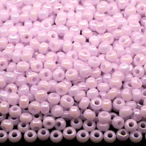10/0 74420 Tschechische Glasperlen, Rocailles, blickdicht, Regenbogenrosa, 4500 Stück, 50 g von Generic