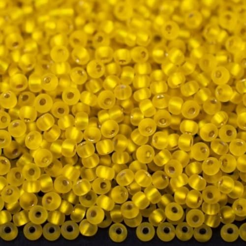 10/0 87010 Matt Tschechische Glas Rocailles Rocailles Silber Liniert Transparent Gelb Verpackung 2250 Stück Gewicht 25 Gramm Perlen Größe 2,3 mm Zum Perlensticken und Herstellen von Schmuck 10/0 87010 Matt Tschechische Glas Rocailles Rocailles Silber Liniert Transparent Gelb Verpackung 2250 Stück Gewicht 25 Gramm Perlen Größe 2,3 mm Zum Perlensticken und Herstellen von Schmuck von Generic
