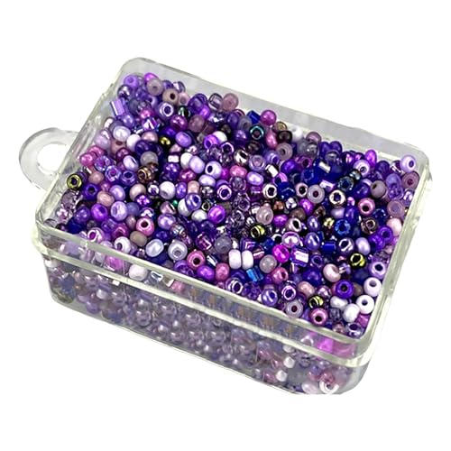 10/0 lila gemischte tschechische Glasperlen Rocailles Größe Perlen - 2,3 mm Gewicht - 25 g / 0,88 oz Anzahl der Teile - 2275 Stück von Generic