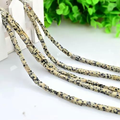 10 Strang 4x13mm Naturstein gefleckt Rohr Quader lose Perlen Schmuck 15" von Generic