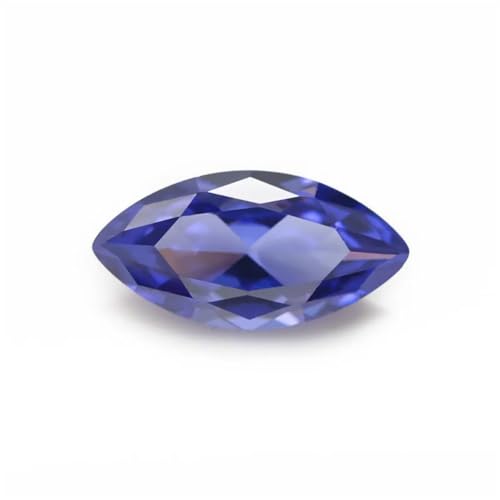10 Stück 2x4-8x16mm Marquise Zirkonia Steine Synthetische Zirkonia Steine für Schmuckherstellung Tansanit 5x10mm (10 Stück) von Generic