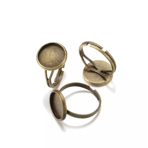 10 Stück 8–25 mm Ringrohlinge, Ringsockel, DIY Herstellung, Basteln, Ringschmuck – Antike Bronze – 18 mm x 10 Stück 10 Stück 8–25 mm Ringrohlinge, Ringsockel, DIY Herstellung, Basteln, Ringschmuck – Antike Bronze – 18 mm x 10 Stück von Generic