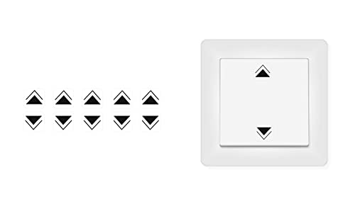 10 Stück Pfeile Aufkleber Auf und Ab Pfeile zum aufkleben als Schaltersymbole (Rpt6) (1,5 cm) von Generic