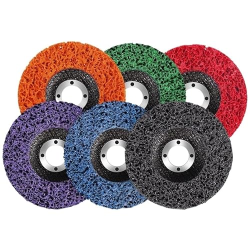10 Stück Polystreifen Schleifscheiben für Winkelschleifer – Entfernt Farbe, Rost und Schweißoxidation(Purple 100 * 16mm) von Generic