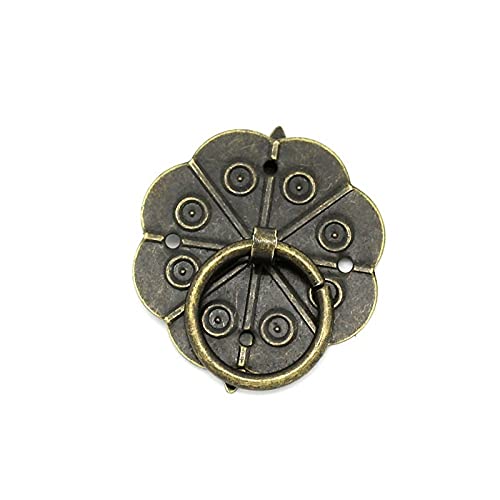 10 Stück klassischer Bronzeton Quincunx Schubladenschrank Schreibtischtürgriffe Griffknöpfe Möbelgriffe Hardware mit Schrauben wie abgebildet von Generic