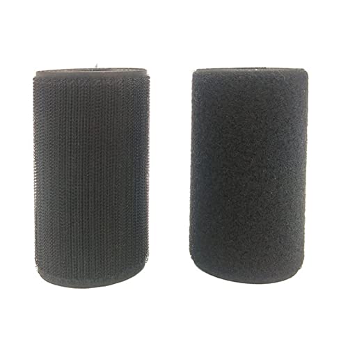 10 cm Breite / 1 Meter Länge Nylon Klettverschluss Befestigungsband Nein Klebstoff Nähen Magic Loop Haken Aufkleber Streifen Kleidung Stickband(Black) von Generic