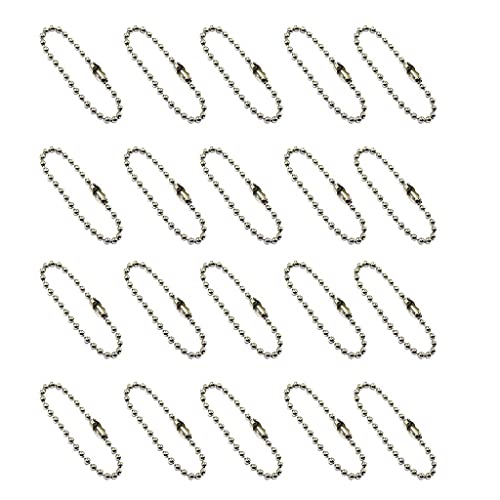 10 cm Kugelkette Scrapbooking Schlüsselanhänger DIY Schmuckherstellung 20pcs - Weiß K von Generic