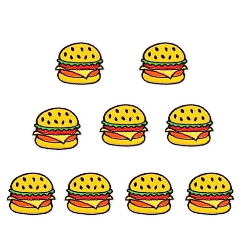 10 stücke eisen auf hamburger patches stickerei applique tuch abzeichen jeans tasche dekor patch applique kleidungsstück patch von Generic