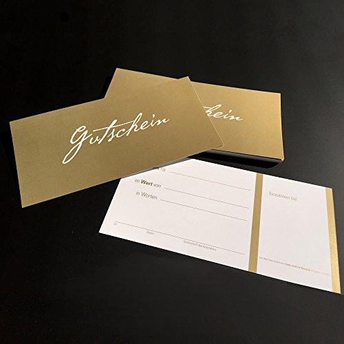 100 Gutscheine Gutscheinkarten Geschenkgutscheine – edel neutral Gold 100 Gutscheine Gutscheinkarten Geschenkgutscheine – edel neutral Gold von Generic