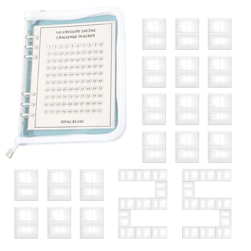 100 Sparmappen, 100 Umschläge, Herausforderungsmappe, Geldumschlag, Herausforderungs-Set, Budgetplanungsbuch, Budget-Ordner von Generic
