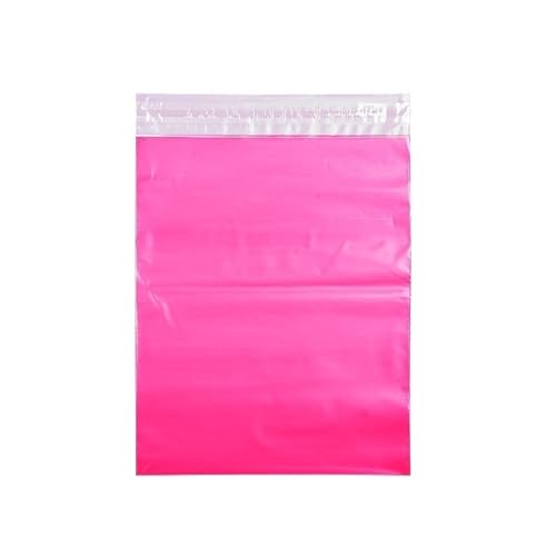 100 Stück Große Versandtaschen – Reißfeste, Wasserdichte Polybeutel für den Versand – Ideal für Kleidung & Pakete, Starker Selbstklebeverschluss(Pink 42 * 55cm) von Generic