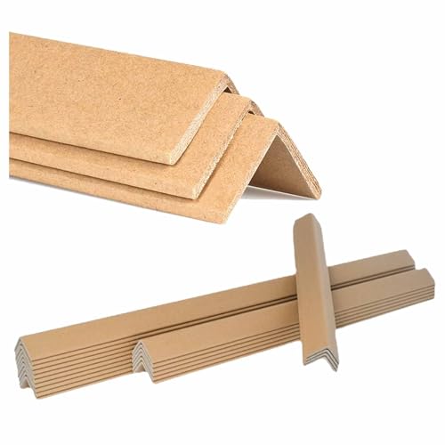 100 Stück Kartonkantenschutz 3 Mm Bis 4 Mm Dicke V-förmiger Geschenkpapier-Eckenschutz Rechtwinkliger Kartonschutz Palettenecken(120 x 4 x 0.4 cm (L x W x THK)) von Generic