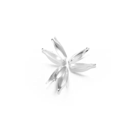 100 Stück Legierung Glockenblumen-Perlenkappen 13 x 8 mm Perlen-Endkappen Topper für Schmuck-Silber 100 Stück Legierung Glockenblumen-Perlenkappen 13 x 8 mm Perlen-Endkappen Topper für Schmuck-Silber von Generic