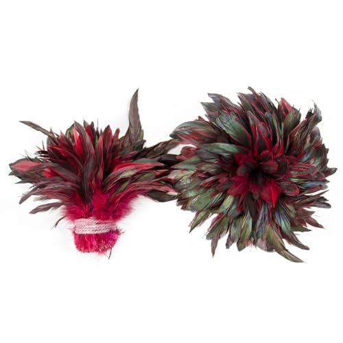 100 Stück rote Hahn-Hühnerfeder-Borten für Kostümparty, Kleidung, Schmuckherstellung, natürlicher Fasanschwanz, 15–20 cm, Weinrot, 15–20 cm 100 Stück rote Hahn-Hühnerfeder-Borten für Kostümparty, Kleidung, Schmuckherstellung, natürlicher Fasanschwanz, 15–20 cm, Weinrot, 15–20 cm von Generic