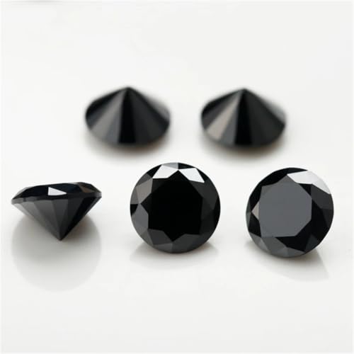 1000 Stück 0,8–3,0 mm runde lose Zirkonia, 5 A, CZ-Stein, synthetische Edelsteine für Schmuckherstellung, Schwarz, 2,5 mm, 1000 Stück von Generic