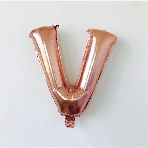 100cm Roségold Folienballon Buchstabe V für Dekoration Ballon Geburtstag, Hochzeit, Party und so weiter- von Generic