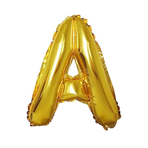 100cm golden Folienballon Buchstabe A zur Heliumbefüllung von Generic