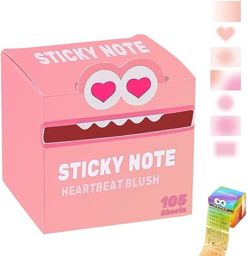 105 Haftnotizen pro Rolle, niedliche Monster-Motive, lustige, pastellfarbene Haftnotizen zum Herausziehen – ein tolles Geschenk für Lehrer und Schüler. von Generic