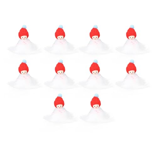 10PCS Puppenhausfiguren Mini-Weihnachtspuppen für DIY-Szenen Fotografie-Requisiten, Modellpuppen-Puppenset von Generic