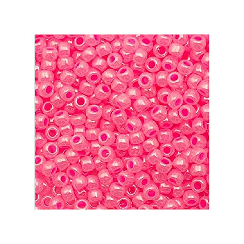 10g TOHO Rocailles 11/0, Ceylon Hot Pink (# 910) (TOHO seed beads 11/0, Ceylon Hot Pink (#910)) Japanishe Glas Rund Perlen von Generic