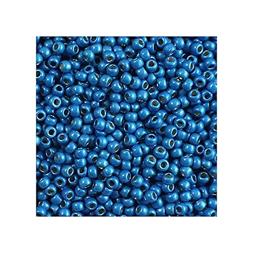 10g TOHO Rocailles 11/0, dauermattes Finish-Galvanisierte Karibikblau (# PF583F) (TOHO seed beads 11/0, Permanent-Matte Finish-Galvanized Caribbean Blue (#pf583f)) Japanishe Glas Rund Perlen von Generic