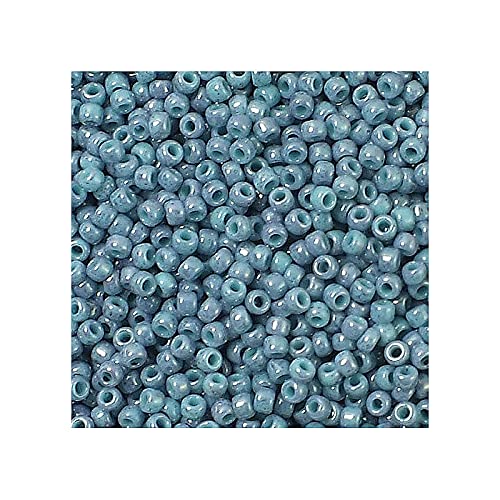 10g TOHO Rocailles 11/0, marmorierter undurchsichtiger türkisfarbener Amethyst (# 1206) (TOHO seed beads 11/0, Marbled Opaque Turquoise Amethyst (#1206)) Japanishe Glas Rund Perlen von Generic