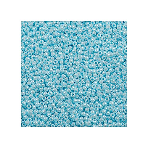 10g TOHO Rocailles 11/0, opake glanzförmige hellblaue (# 124) (TOHO seed beads 11/0, Opaque Lustered Pale Blue (#124)) Japanishe Glas Rund Perlen von Generic