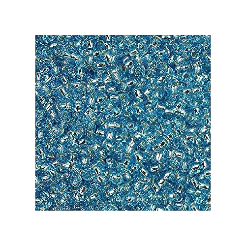 10g TOHO Rocailles 11/0, silbergefütterte Aquamarin (# 23) (TOHO seed beads 11/0, Silver-Lined Aquamarine (#23)) Japanishe Glas Rund Perlen von Generic
