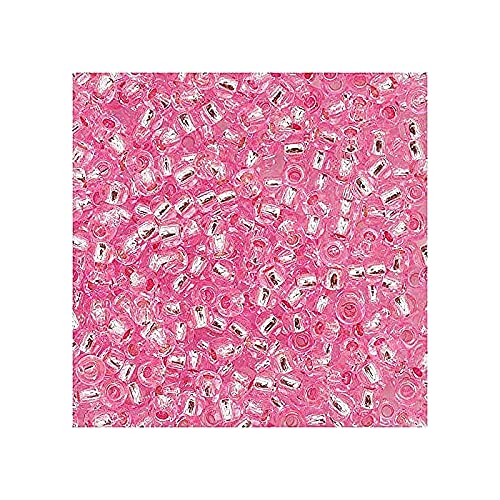 10g TOHO Rocailles 11/0, silbergezeichnetes Rosa (# 38) (TOHO seed beads 11/0, Silver-Lined Pink (#38)) Japanishe Glas Rund Perlen von Generic
