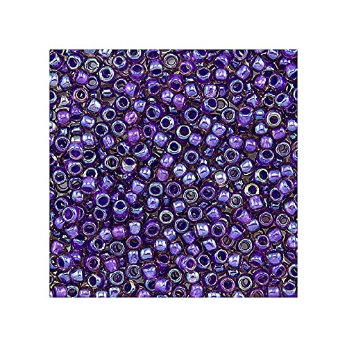 10g TOHO Rocailles 8/0, Innenfarbe Rainbow Rosaline undurchsichtige lila gesäumt (# 928) (TOHO seed beads 8/0, Inside-Color Rainbow Rosaline Opaque Purple Lined (#928)) Japanishe Glas Rund Perlen von Generic