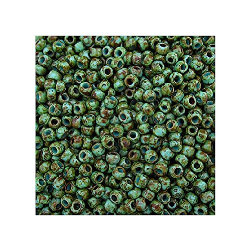 10g TOHO Rocailles 8/0, hybrid türkis picasso (# y307) (TOHO seed beads 8/0, Hybrid Turquoise Picasso (#y307)) Japanishe Glas Rund Perlen von Generic