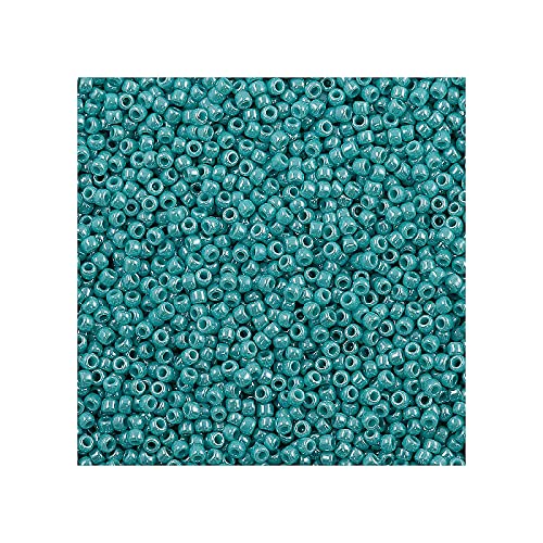 10g TOHO Rocailles 8/0, undurchsichtiger glühender Türkis (# 132) (TOHO seed beads 8/0, Opaque Lustered Turquoise (#132)) Japanishe Glas Rund Perlen von Generic