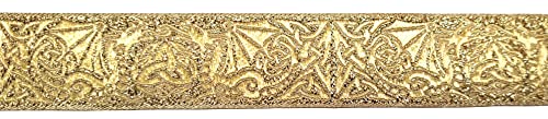 10m Brokat Borte Webband 35mm breit Farbe: Lurex-Gold 35027-go von Generic