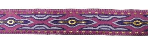 10m Lava-Borte Webband 20mm breit Farbe: Magenta-Lila-violett-Gold SB-20-LAVA-A13 von Generic