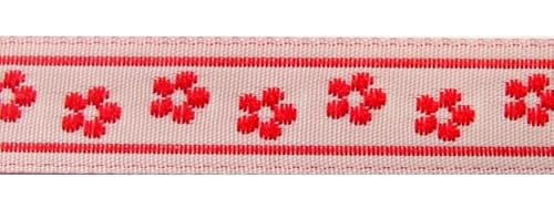 10m Webband Borte 17mm breit Blumen Farbe: Rot 17036-rt 10m Webband Borte 17mm breit Blumen Farbe: Rot 17036-rt von Generic