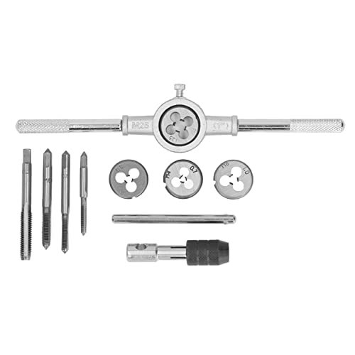 10pcs TAP- und DIE SET, M4 M5 M6 M8 Fadenreparaturset, metrische Gewindeschneidungs- und Retheading -Werkzeugset, Stahl -Tap -Würfel -Kit für Automobil- und mechanische Reparaturen 10pcs TAP- und DIE SET, M4 M5 M6 M8 Fadenreparaturset, metrische Gewindeschneidungs- und Retheading -Werkzeugset, Stahl -Tap -Würfel -Kit für Automobil- und mechanische Reparaturen von Generic
